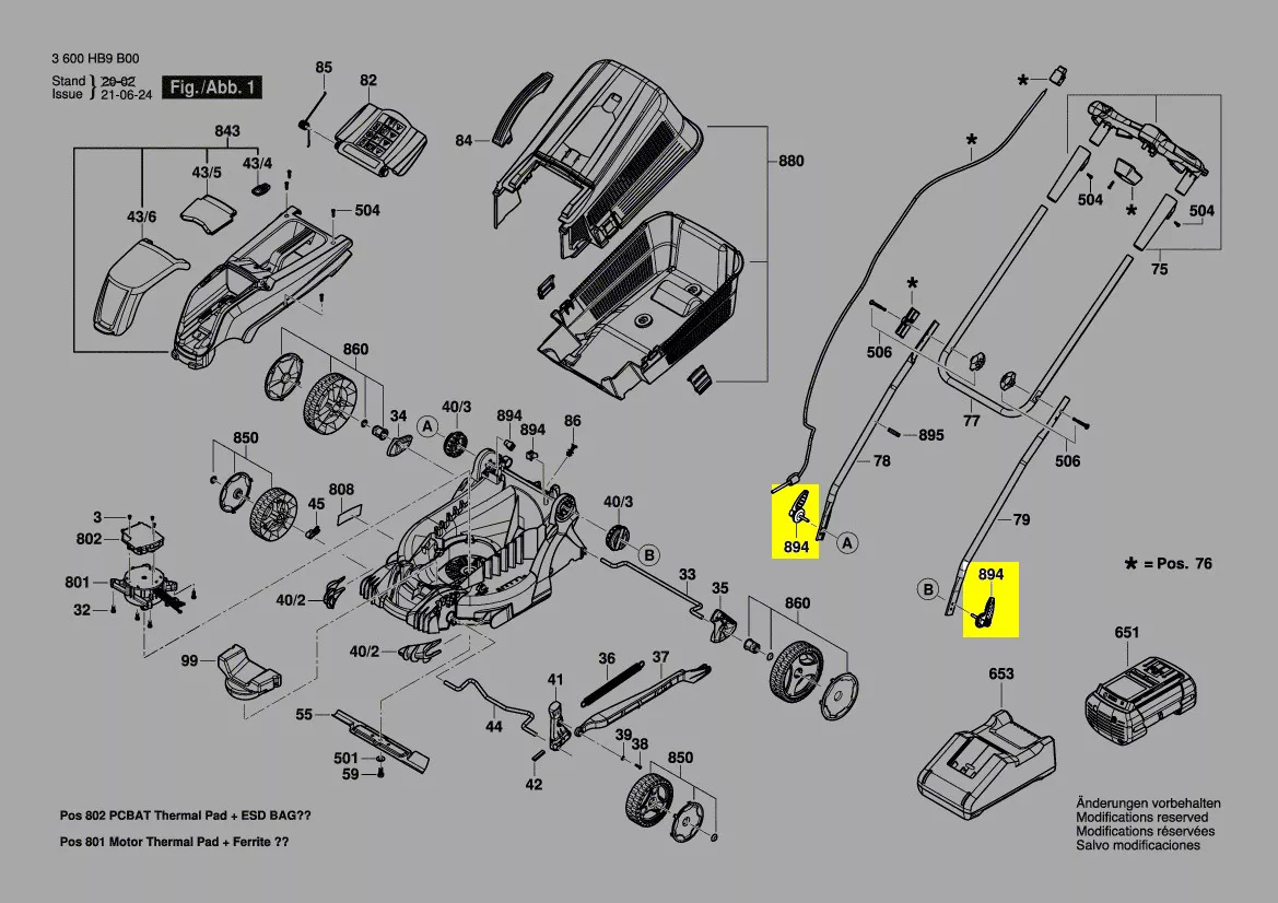 Levier de serrage rapide réf. F 016 F05 629 Bosch